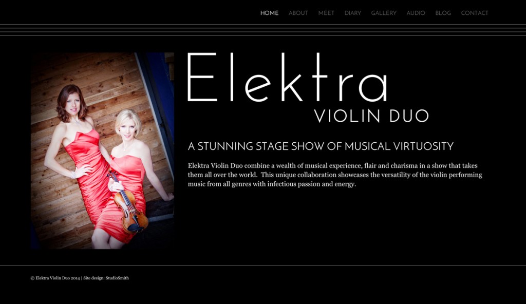 Elektra website screenshot